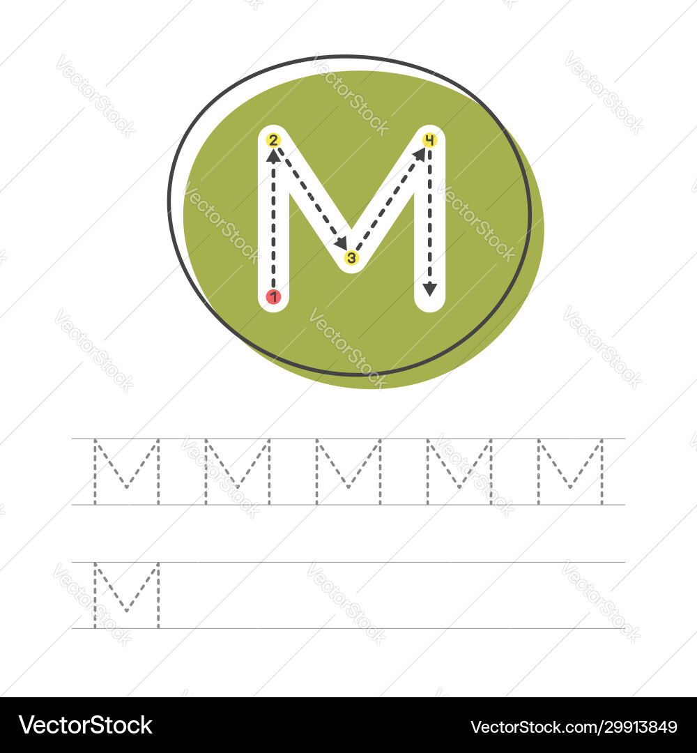 Learning to write m Learning to write m vector image