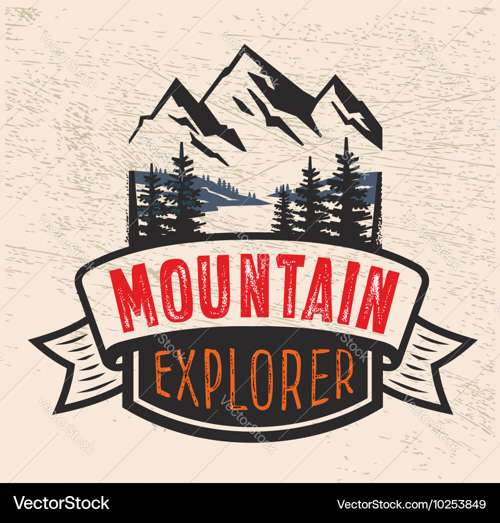 Mountain badge Royalty Free Vector Image - VectorStock