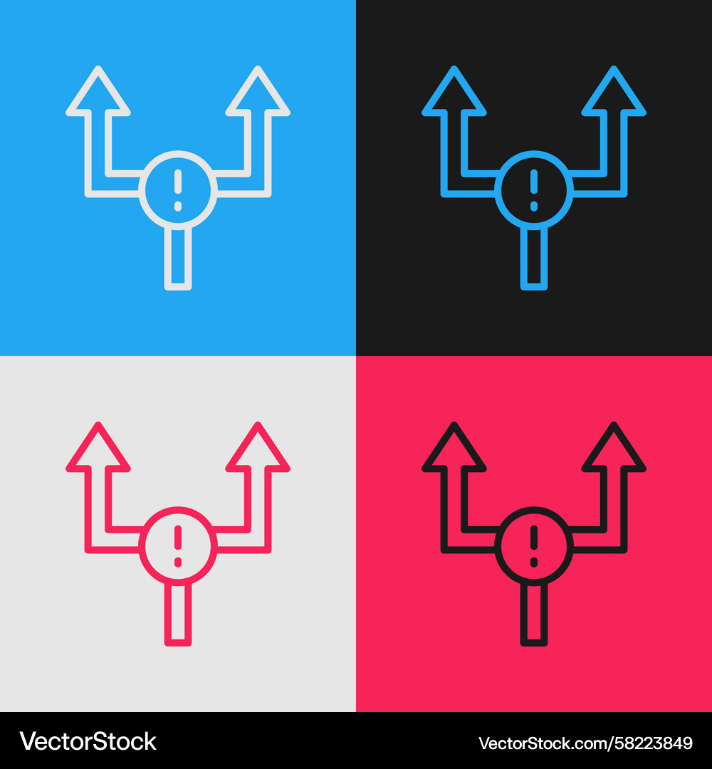 Pop Art Arrow Icon - Directional Pointer Vector Image