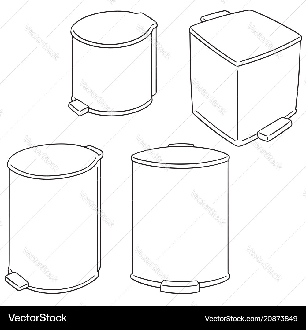 Set of recycle garbage Set of recycle garbage vector image
