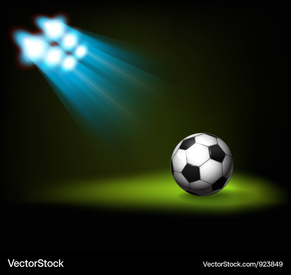 Soccer Spotlight - Bright Lights Vector Image