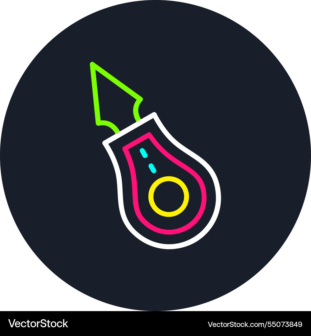 Threader line multi color icon Vector Image