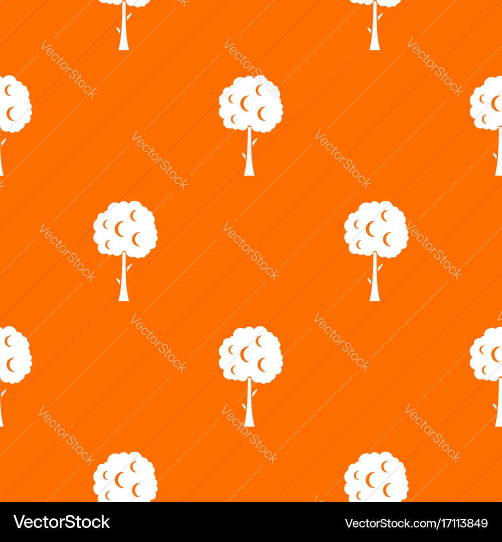 Tree with spherical crown pattern seamless Vector Image