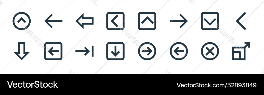 Ui line icons linear set quality Ui line icons linear set quality vector image