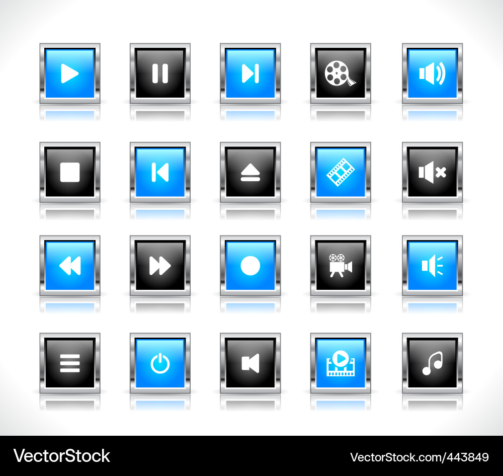Web design buttons vector image
