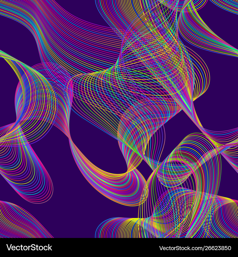 Chaotic Colorful Lines Pattern vector image