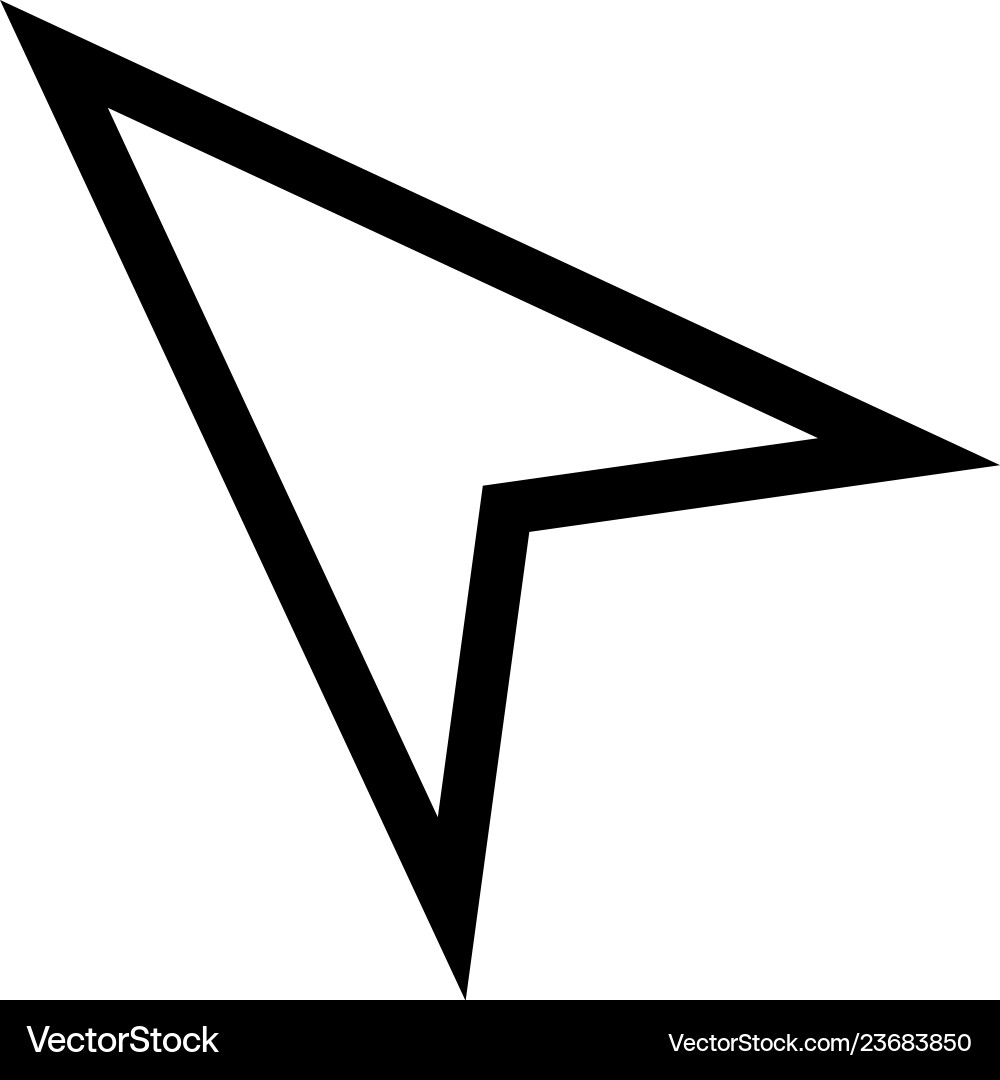 Cursor arrow click thin line flat color icon Cursor arrow click thin line flat color icon Vector Image