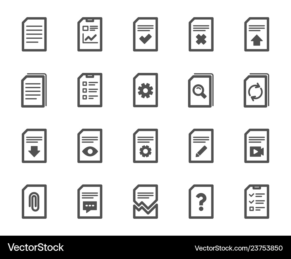 Document icons report checklist and copy vector image