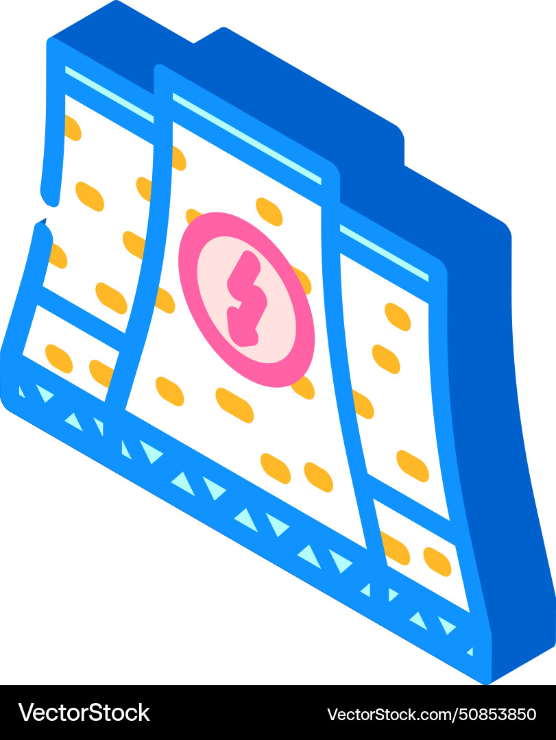 Electricity nuclear energy isometric icon Vector Image
