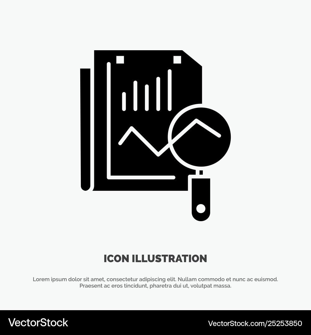 File static search computing solid black glyph File static search computing solid black glyph vector image