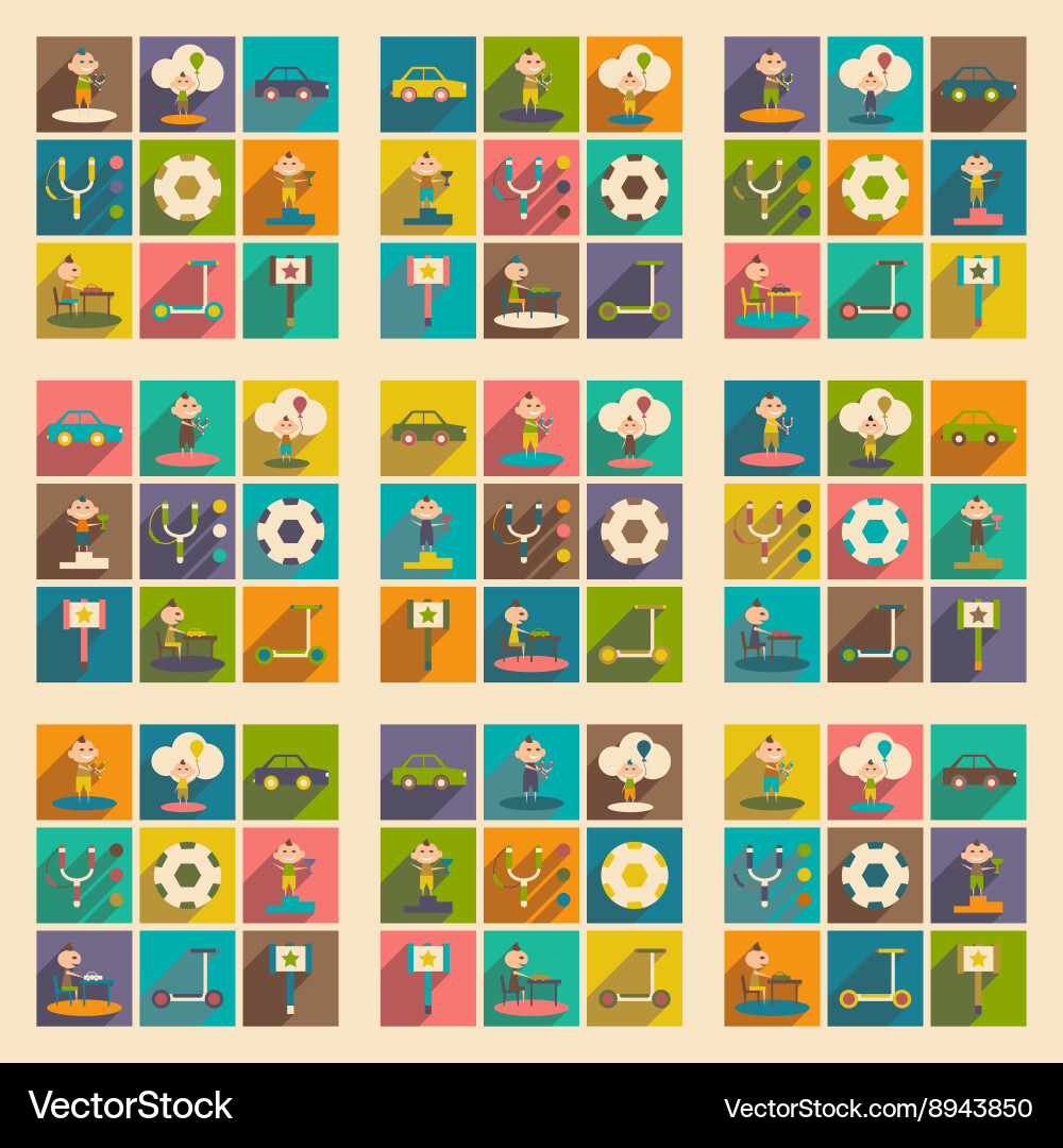 Flat with shadow concept and mobile application vector image
