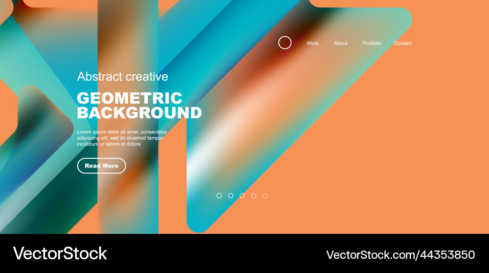 Fluid gradient triangles landing page background Fluid gradient triangles landing page background vector image