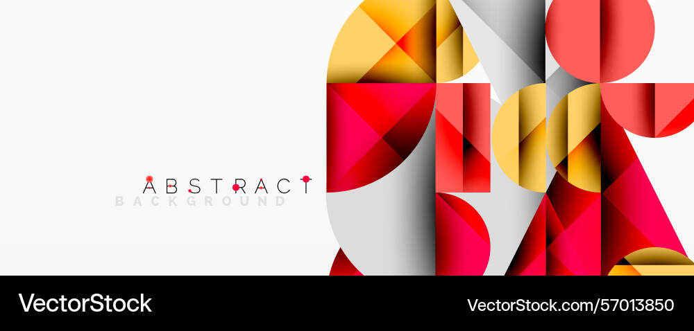 Geometric shapes overlap creating vibrant red Vector Image
