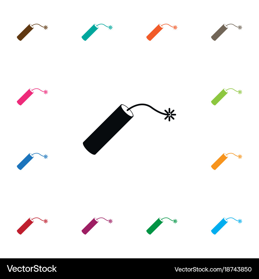 Isolated dynamite icon detonator element vector image