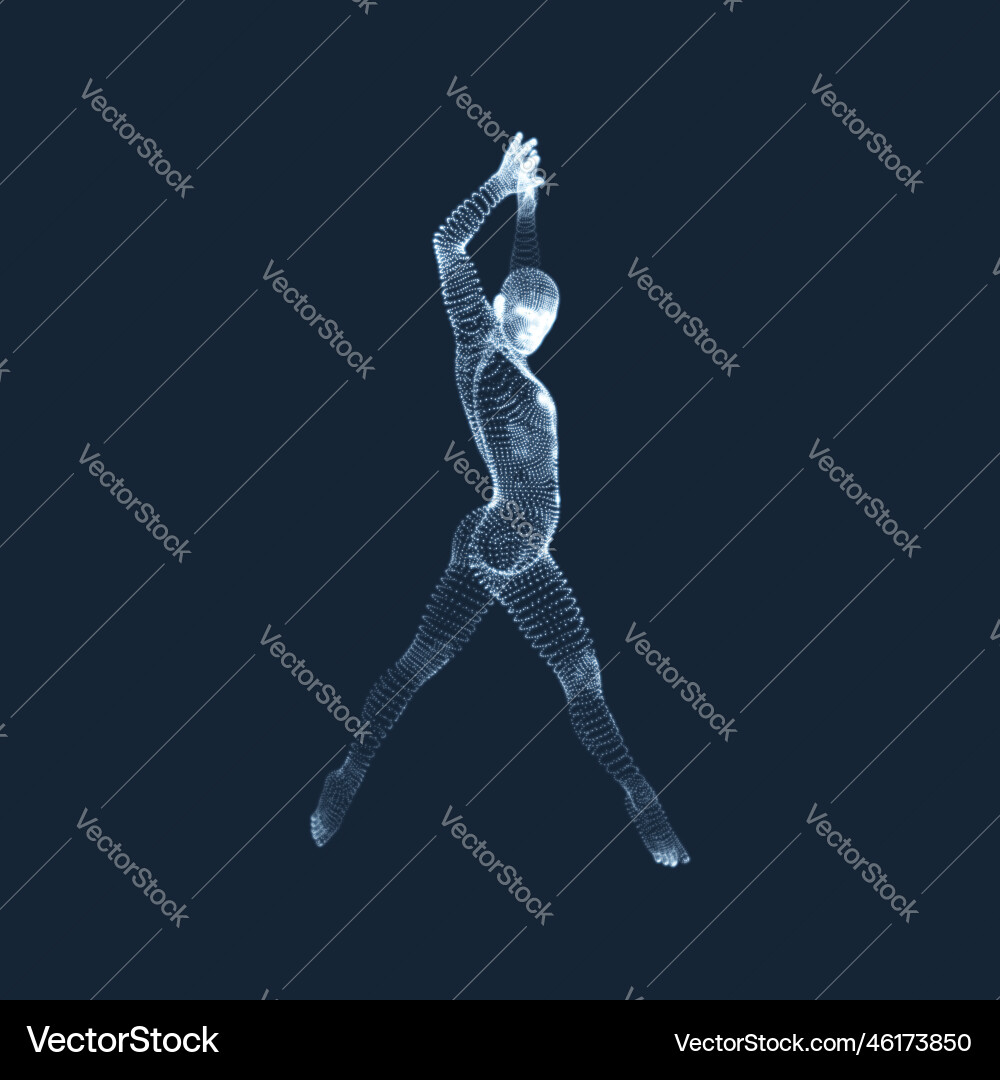 Man is posing and dancing silhouette of a dancer Vector Image