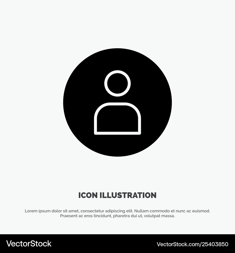 Man worker basic ui solid glyph icon Man worker basic ui solid glyph icon vector image