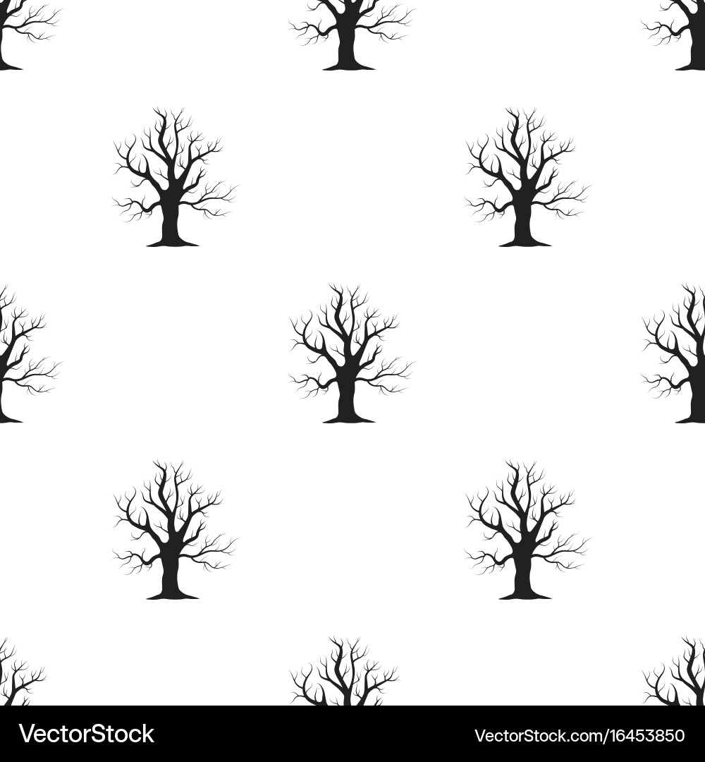 Old tree icon in black style for web Vector Image