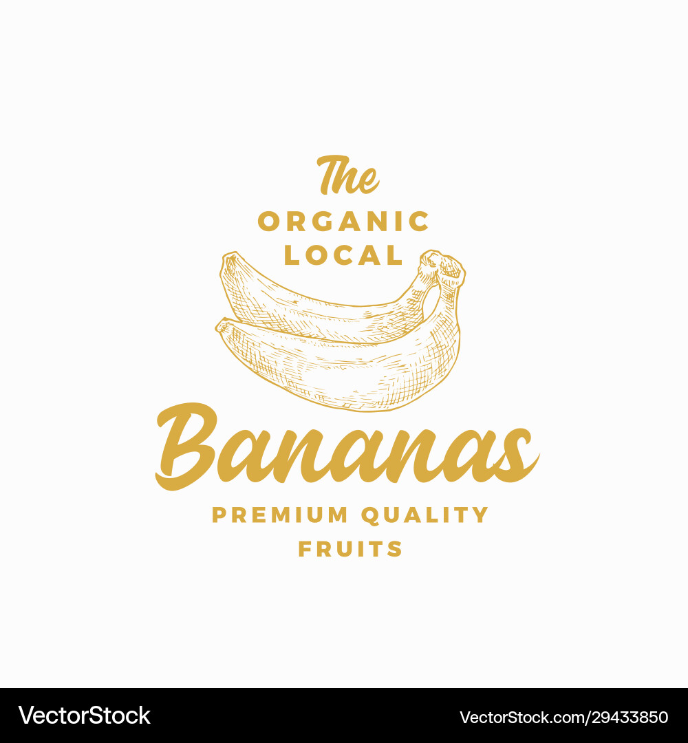 Organische lokale Bananen abstraktes Zeichen Organische lokale Bananen abstraktes Zeichen vektorbild