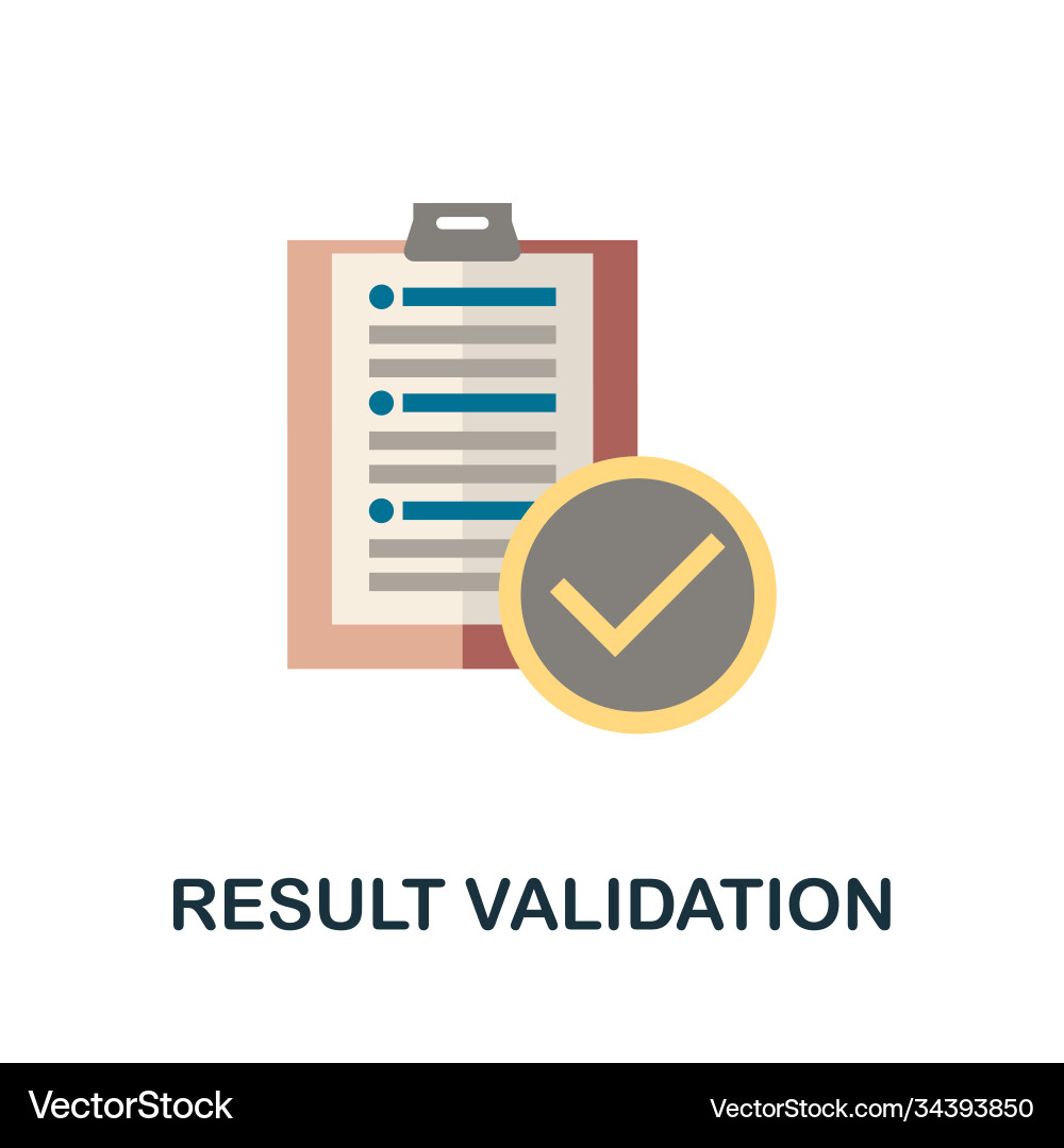 Result validation icon simple element from Result validation icon simple element from vector image