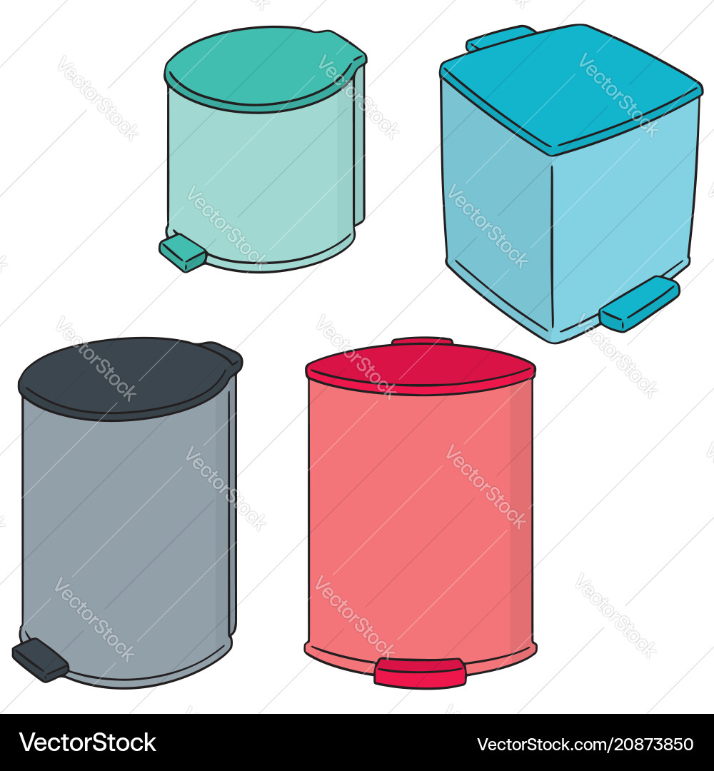 Set of recycle garbage Set of recycle garbage vector image
