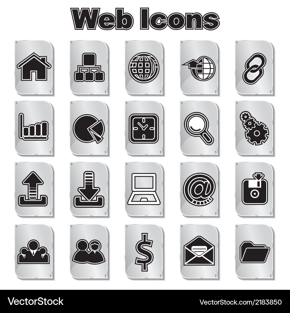 Set of web icons Vector Image