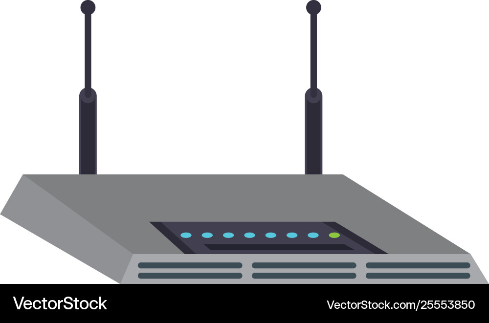 Wifi router device isolated symbol Wifi router device isolated symbol vector image