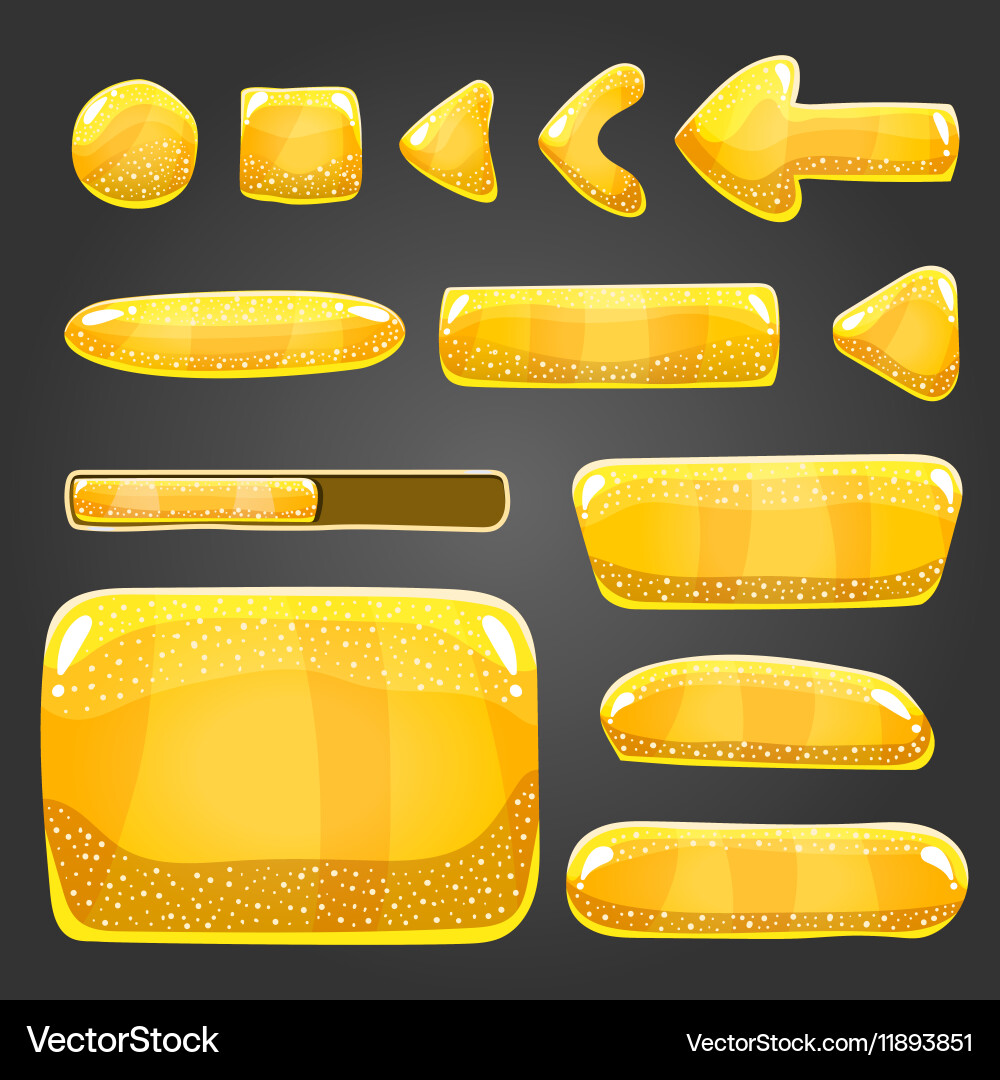 Big set of shiny button Vector Image