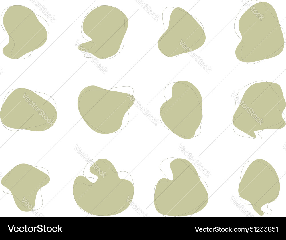Blobs fluid liquid shapes symbol visual set Blobs fluid liquid shapes symbol visual set Vector Image