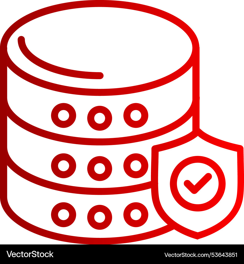 Datenbankzeile Gradientensymbol Vektorbild
