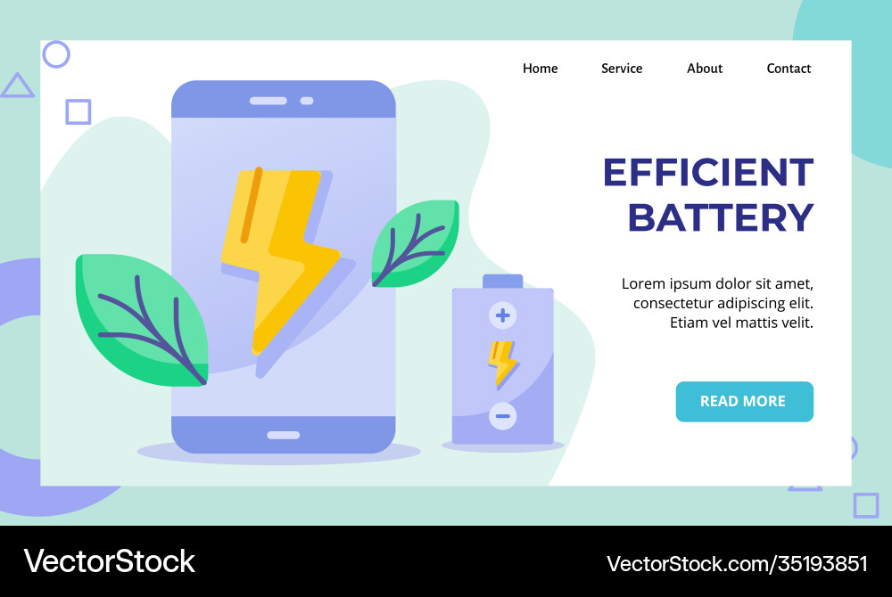 Efficient battery lightning on display Efficient battery lightning on display Vector Image