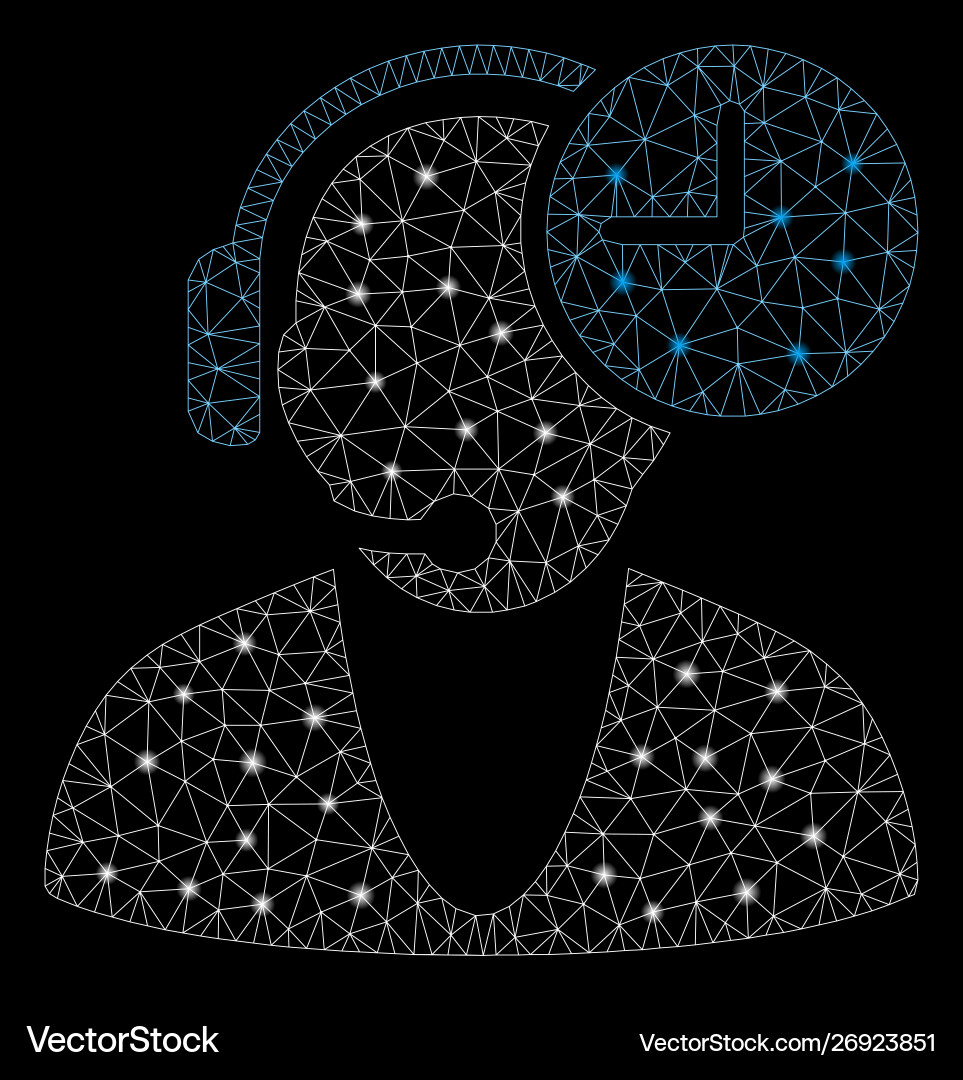 Flare mesh 2d operator time with spots Flare mesh 2d operator time with spots vector image