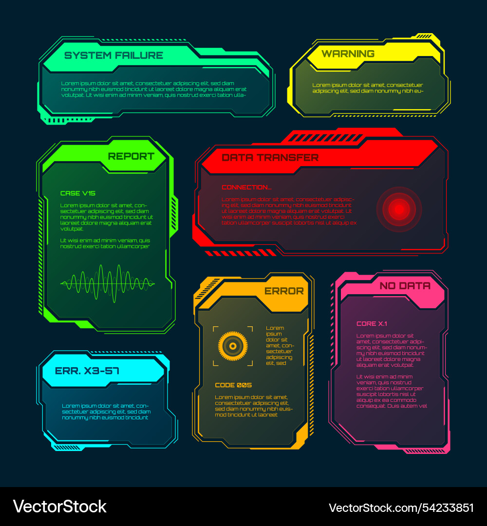 Futuristic hud or ui elements sci-fi user Futuristic hud or ui elements sci-fi user vector image