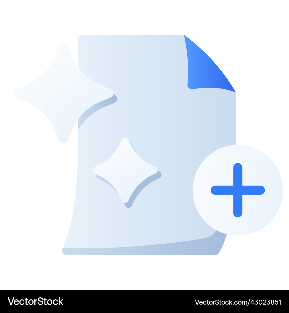 New file empty state single isolated icon vector image