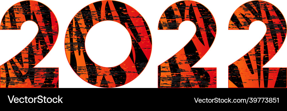 Numbers with tiger stripe pattern happy Numbers with tiger stripe pattern happy Vector Image