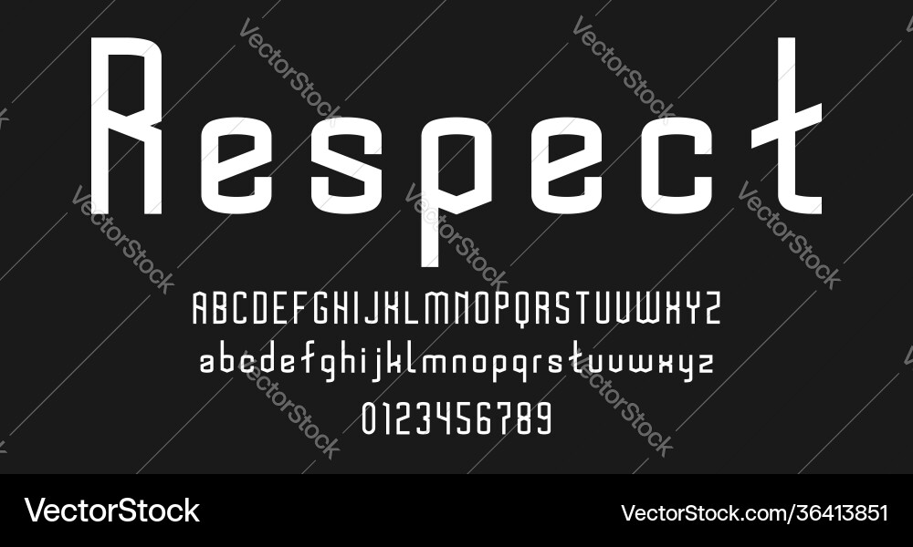 Set alphabets font letters and numbers Set alphabets font letters and numbers vector image