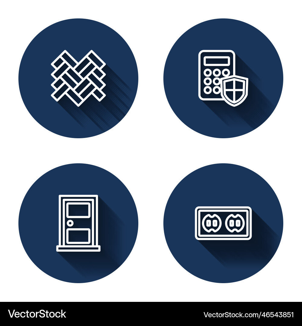 Set line parquet security keypad access panel Set line parquet security keypad access panel vector image