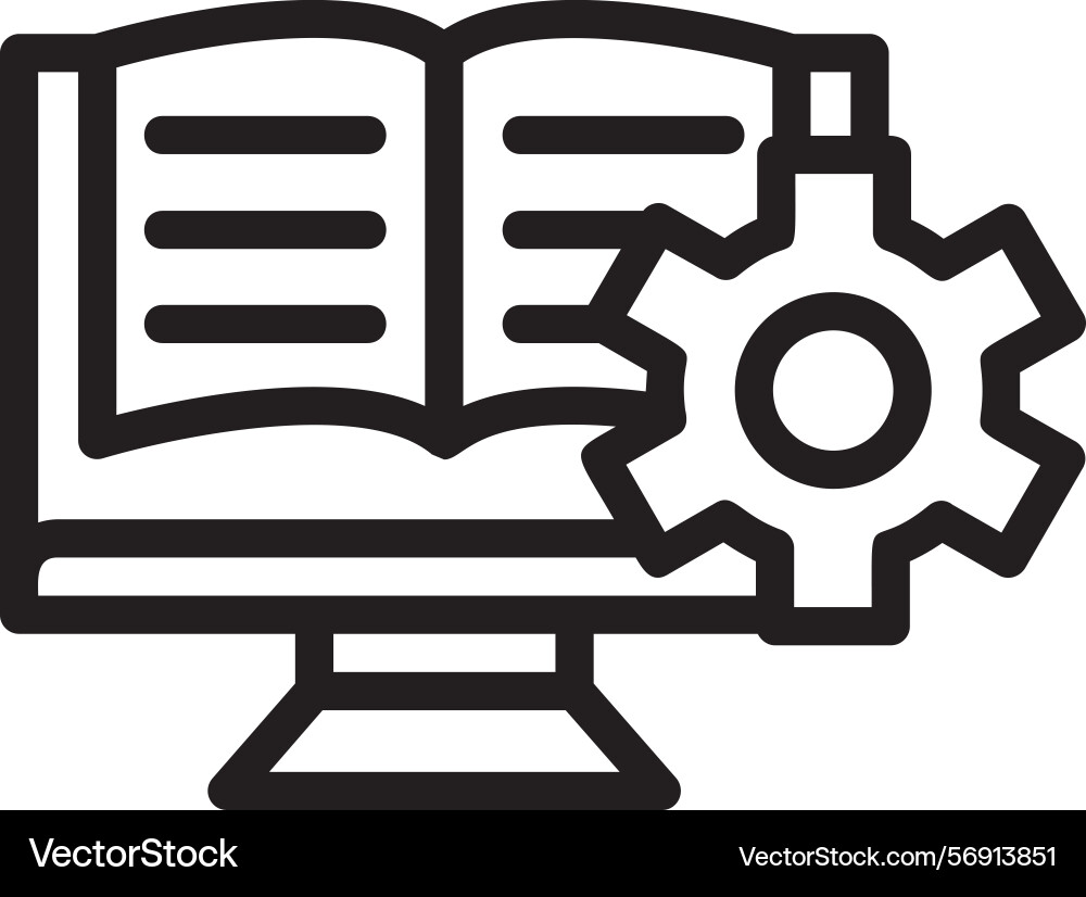 Study skills linear style icon design vector image