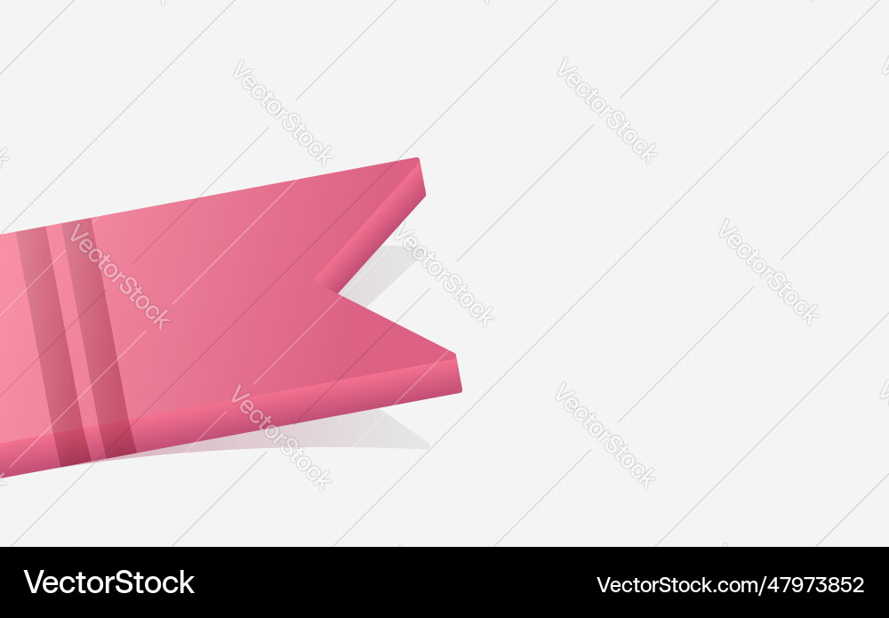 3d red ribbon on the floor with spaced background Vector Image