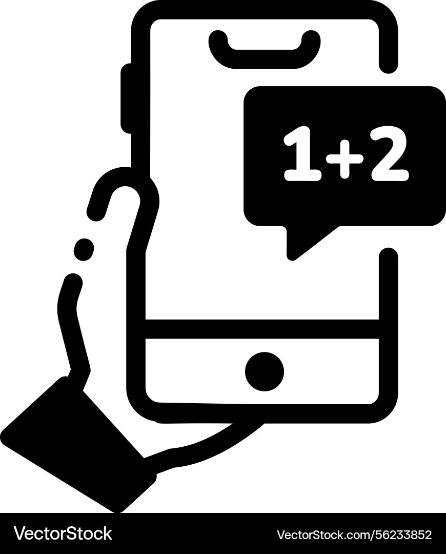 A linear style icon showing mobile learning app vector image