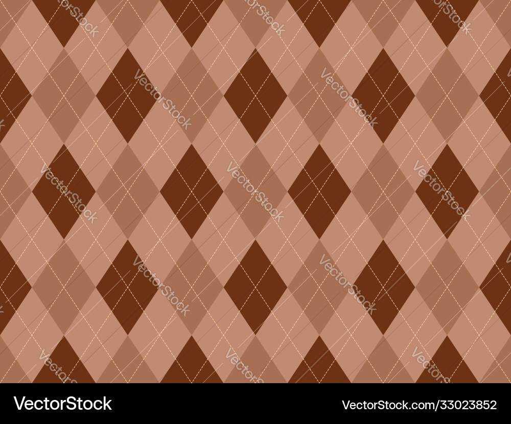 Argyle pattern seamless fabric texture background Vector Image
