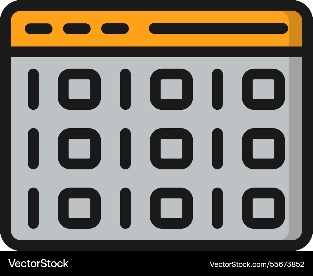Binary code icon design vector image