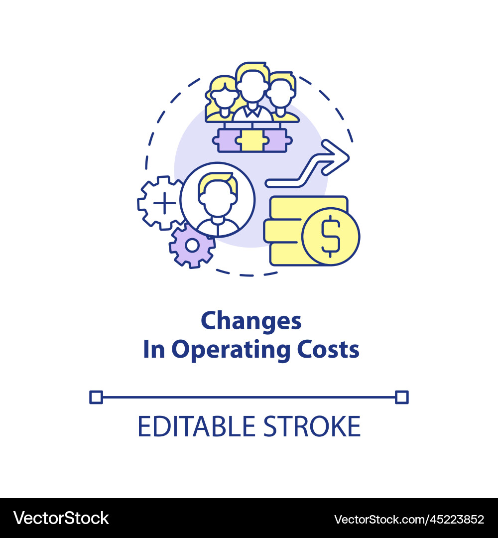 Changes in operating costs concept icon Changes in operating costs concept icon vector image