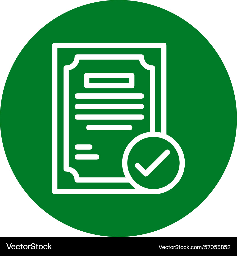 Check mark line circle style icon design Vector Image
