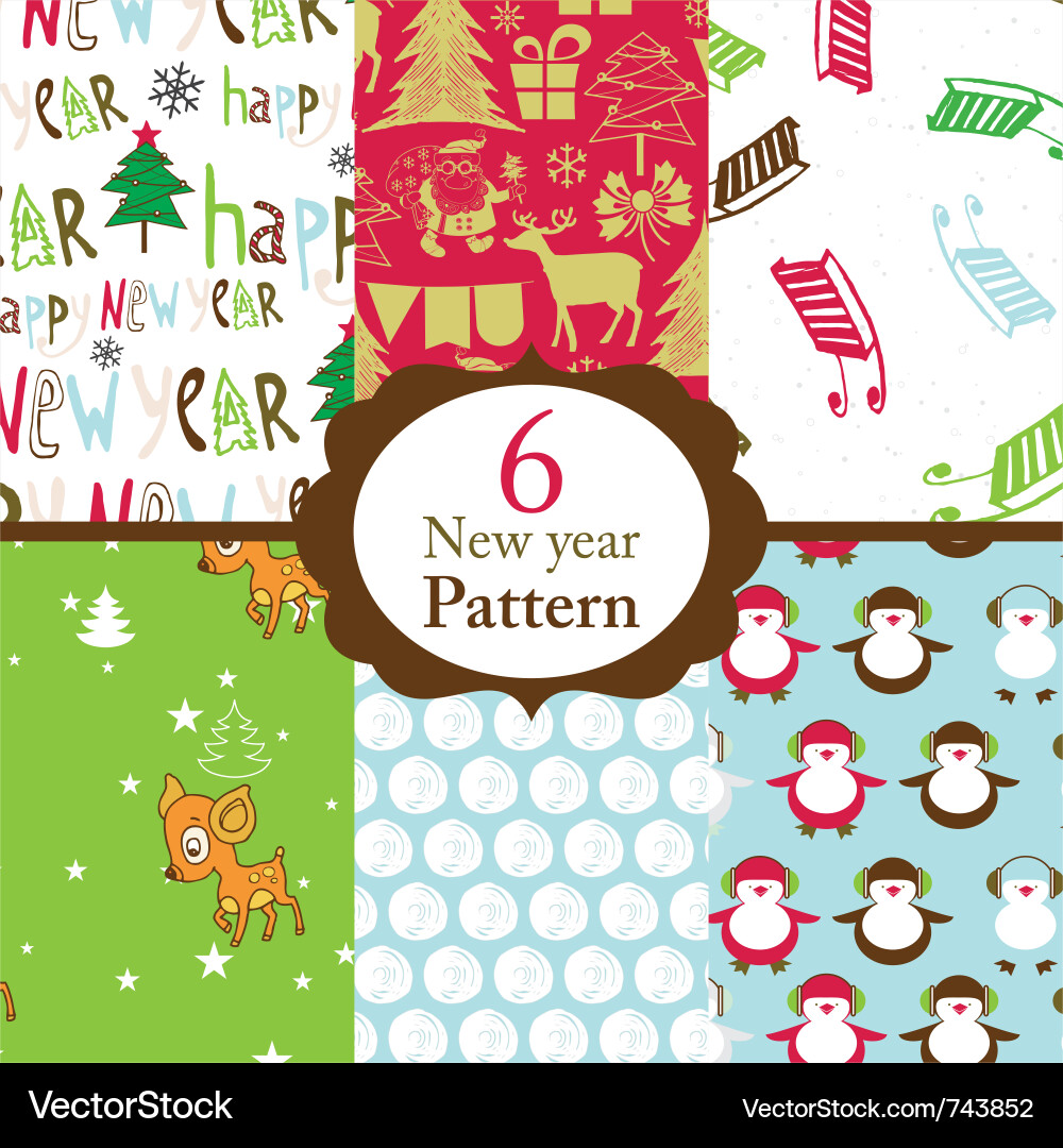 Christmas patterns Vector Image
