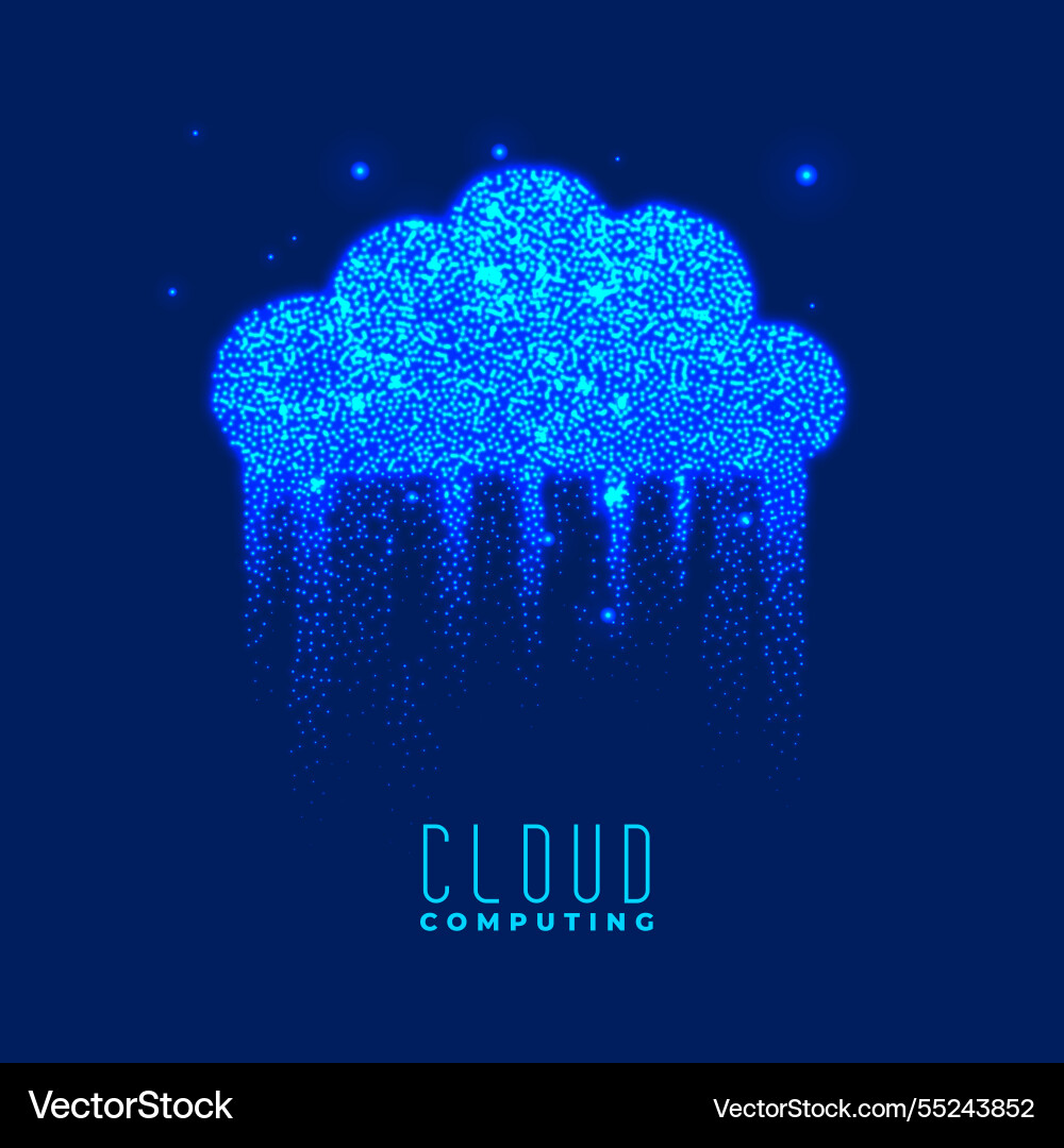 Creative and shiny cloud computing encryption Vector Image