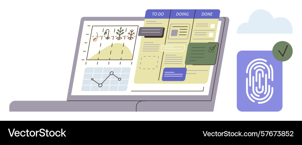 Digital task management dashboard with analytics Digital task management dashboard with analytics vector image