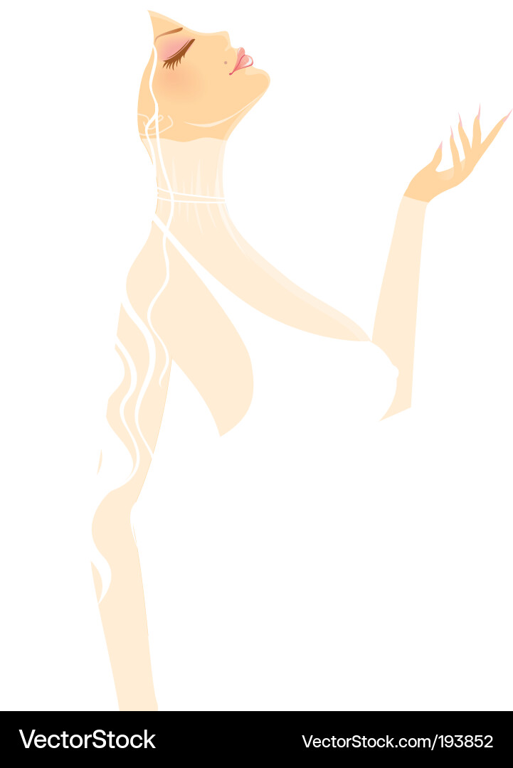 Elegant Woman Silhouette vector image