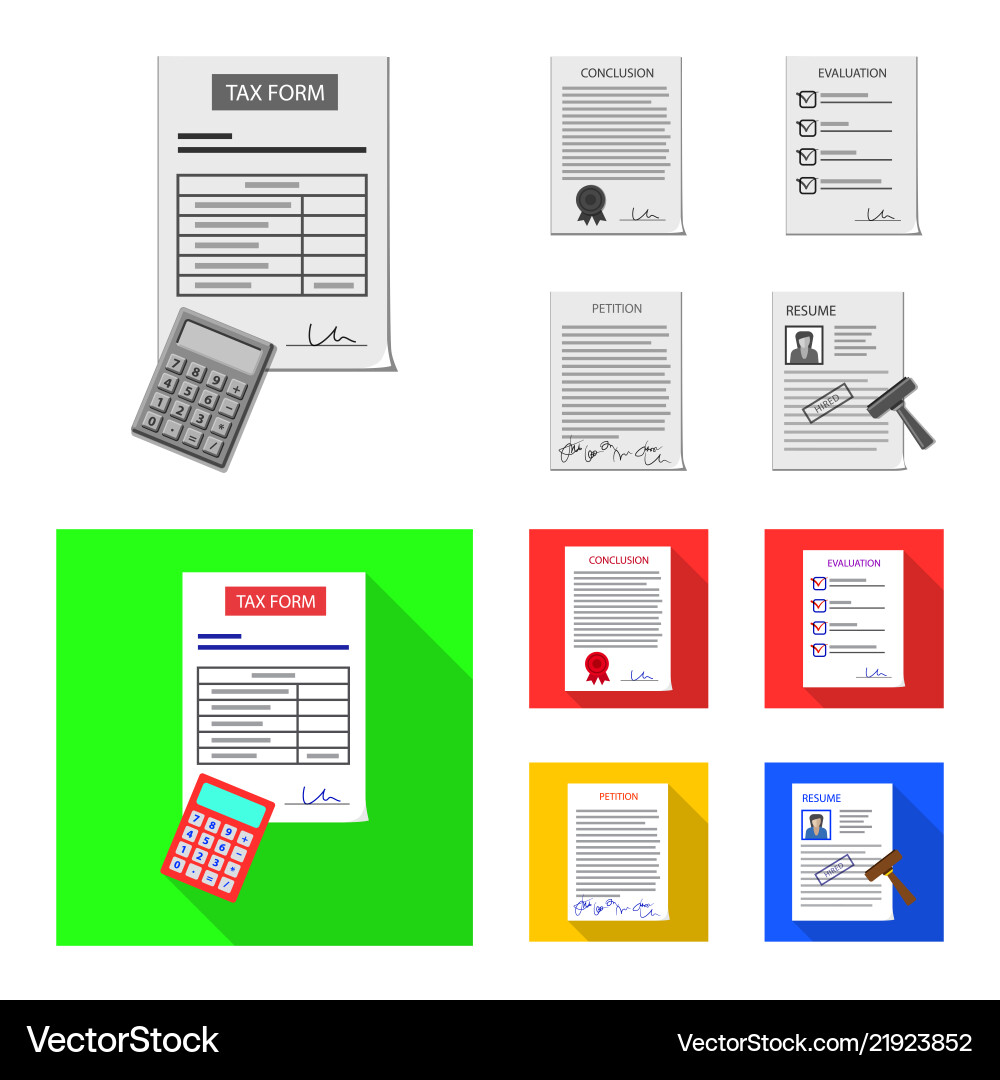 Form and Document Icons Set Vector Image