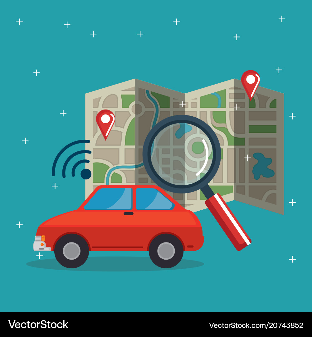 Gps navigation set icons Gps navigation set icons vector image