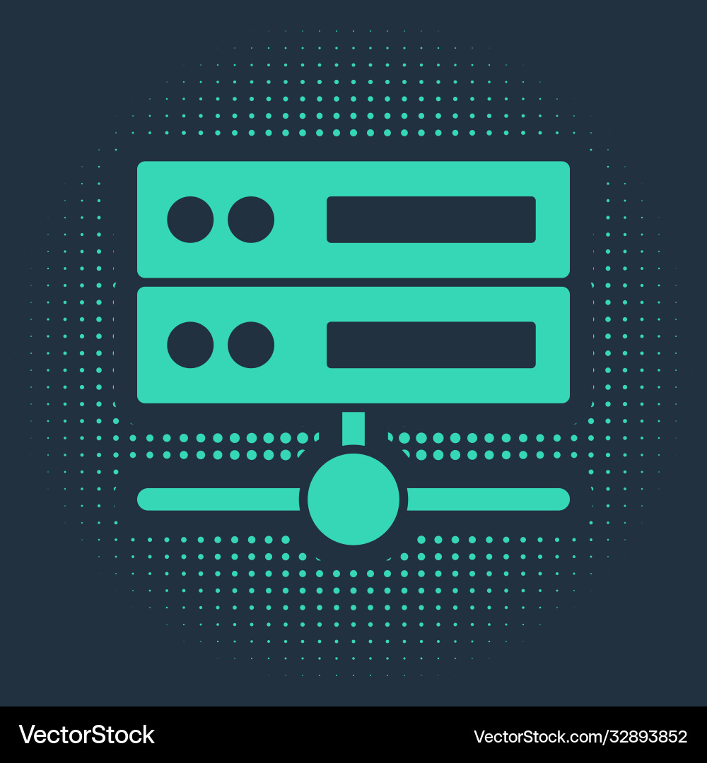 Green server data web hosting icon isolated Green server data web hosting icon isolated Vector Image